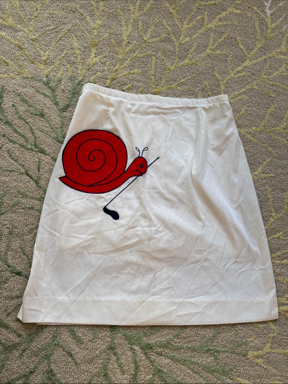 Vintage 60s snail golf skirt M